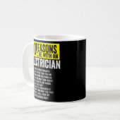 10 Gründe für den Verbleib eines Elektrons Kaffeetasse (Vorderseite Links)