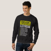 10 Gründe für den Verbleib eines Elektrons Sweatshirt (Vorne ganz)