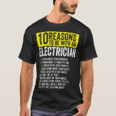 10 Gründe für den Verbleib eines Elektrons T-Shirt (Vorderseite)