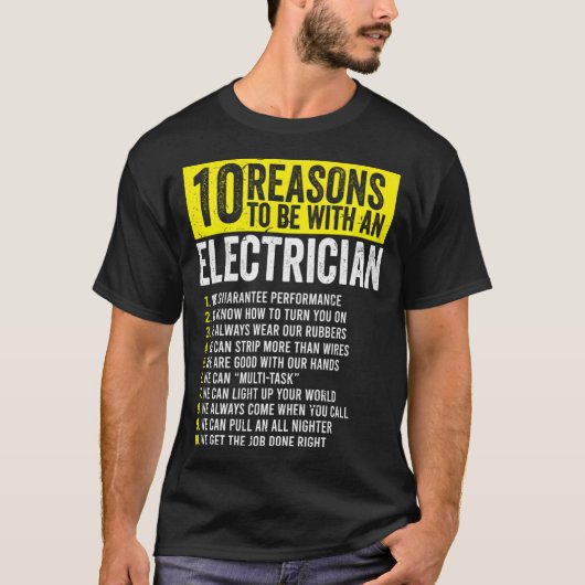 10 Gründe für den Verbleib eines Elektrons T-Shirt (Vorderseite)
