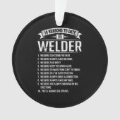 10 Gründe für die Beurteilung eines Schweißers Ornament (Vorderseite)