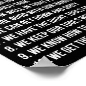 10 Gründe für die Verwendung eines Mechanikers Poster (Ecke)