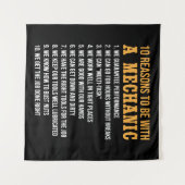 10 Gründe für die Verwendung eines Mechanikers Wandteppich (Vorderseite (Horizontal))