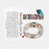 10 Gründe, warum ich Sie zum 10. Jahrestag Collage Fleecedecke (Vorderseite (Horizontal))