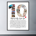 10 Gründe, warum ich Sie zum 10. Jahrestag Collage Poster<br><div class="desc">Feiern Sie Liebe und schaffen Sie dauerhafte Erinnerungen mit diesen Gründen Warum ich Liebe Sie Foto Collage. Diese anpassbare Vorlage ermöglicht Ihnen, ein herzliches und personalisiertes Geschenk zu machen, das für verschiedene Anlässe, von Hochzeitsfeiern bis zu Geburtstagen, Valentinstag, oder einfach nur weil, perfekt ist. Gründe warum ich Sie Liebe -...</div>