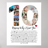 10 Gründe, warum ich Sie zum 10. Jahrestag Collage Poster (Vorne)