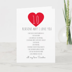 10 Gründe, warum ich Weihnachten liebe Valentinsfo Karte