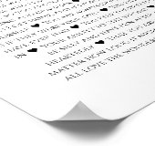 10 Gründe, warum wir Sie zum Hochzeitstag Liebe Poster (Ecke)
