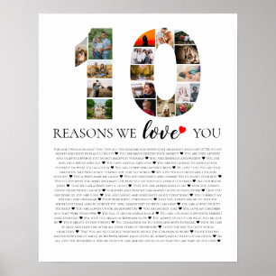 10 Gründe, warum wir Sie zum Hochzeitstag Liebe Poster