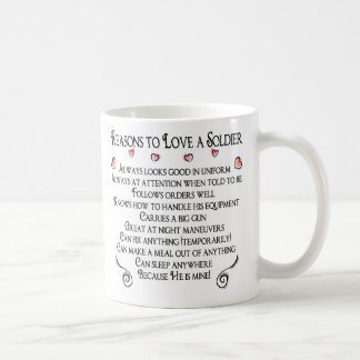 10 Gründe zur Liebe ein Soldat, 10 Gründe zum lov… Kaffeetasse