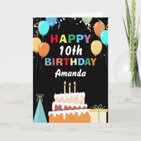 10. Happy Birthday farbenfrohe Balloons Kuchen sch