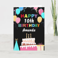 10. Happy Birthday farbenfrohe Balloons Kuchen sch