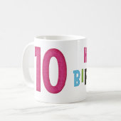 10. Happy Birthday Tasse Design 1 (Vorderseite Links)