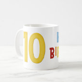 10. Happy Birthday Tasse Design 2 (Vorderseite Links)