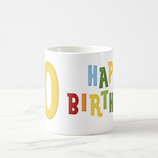 10. Happy Birthday Tasse Design 2 (Mittel)