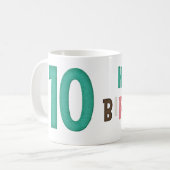 10. Happy Birthday Tasse Design 3 (Vorderseite Links)