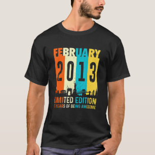 10 hergestellt im Februar 2013 10. T-Shirt