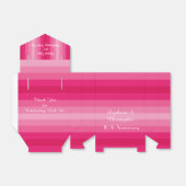 10. Hochzeit Jubiläum Gefälligkeitsbox, rosa Strei Geschenkschachtel (Ungefaltet)