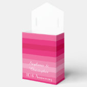 10. Hochzeit Jubiläum Gefälligkeitsbox, rosa Strei Geschenkschachtel (Geöffnet)