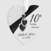 10. Hochzeit-Jubiläum Keepake Design Ornament (Vorderseite)