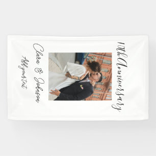 10. Hochzeitsjubiläum Foto Name Paar Romanti Banner