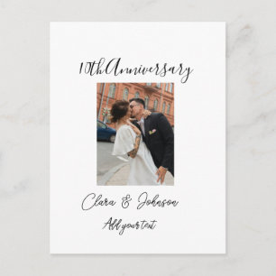 10. Hochzeitsjubiläum Foto Name Paar Romanti Postkarte