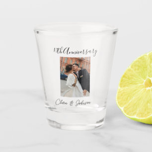 10. Hochzeitsjubiläum Foto Name Paar Romantik Schnapsglas