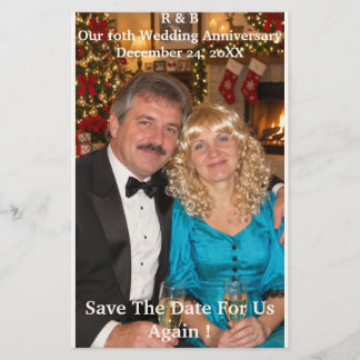 10. Hochzeitsjubiläum Foto Paar Datum speichern Briefpapier
