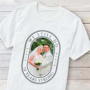 10. Hochzeitsjubiläum Geschenk für Paare Foto T-Shirt