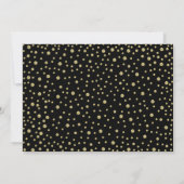 10. Hochzeitsjubiläum mit Foto - Gold Schwarz Einladung (Rückseite)