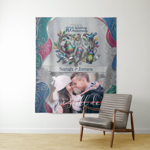 10. Hochzeitsjubiläum Wir machen immer noch Foto-D Wandteppich