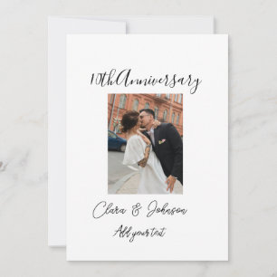 10. Hochzeitsjubiläumsfoto Name Paar Romanti Einladung