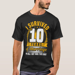 10. Hochzeitstag, 10 Jahre Verheiratet, Husban T-Shirt