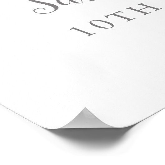 10. Hochzeitstag 2 Foto Begrüßungszeichen Poster (Ecke)