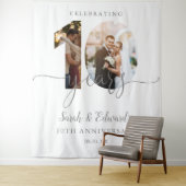 10. Hochzeitstag 2 Foto Hintergrund Wandteppich (Beispiel)