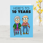 10. Hochzeitstag alt Karte (Gelbe Blume)