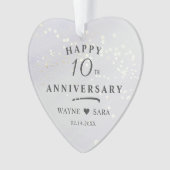 10. Hochzeitstag aus Aluminium Ornament (Vorderseite)