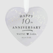 10. Hochzeitstag aus Aluminium Ornament (Vorderseite)