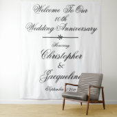 10. Hochzeitstag Chic Foto Stand Hintergrund Wandteppich (Beispiel)