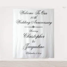 10. Hochzeitstag Chic Foto Stand Hintergrund Wandteppich