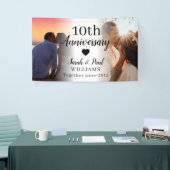 10. Hochzeitstag Custom 2 Foto Collage Banner (Messeveranstaltung)