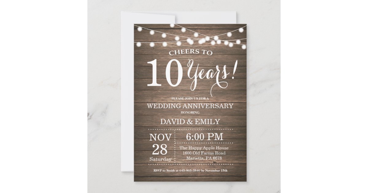 Witzige Einladung 10 Hochzeitstag