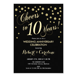 10 Hochzeitstag Einladungen Zazzle De