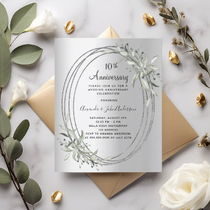 10. Hochzeitstag Einladung zum Silberblättern