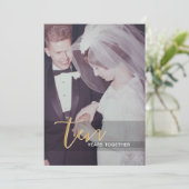 10. Hochzeitstag & Foto Einladung (Stehend Vorderseite)