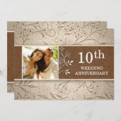 10. Hochzeitstag Foto Einladungen (Vorne/Hinten)