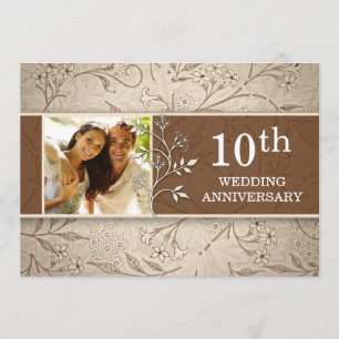 10. Hochzeitstag Foto Einladungen
