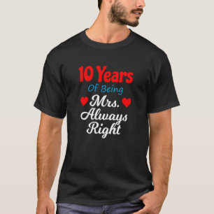 10. Hochzeitstag für Frauen Ihre Frau immer T-Shirt
