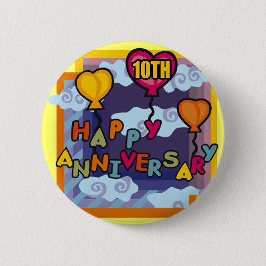 10. Hochzeitstag-Geschenke Button (Vorderseite)