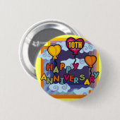 10. Hochzeitstag-Geschenke Button (Vorne & Hinten)